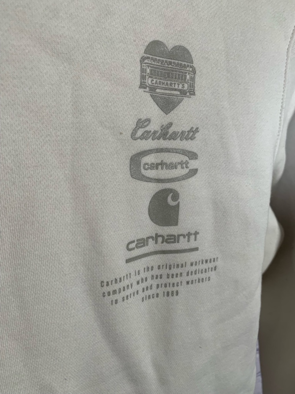 Carhartt Womens Relaxed Fit Pullover Hooded Sweatshirt Tan Size M Casual Outdoor - Picture 3 of 7
